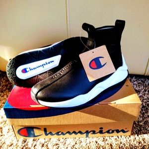 Black Leather Champion Rally Shoes